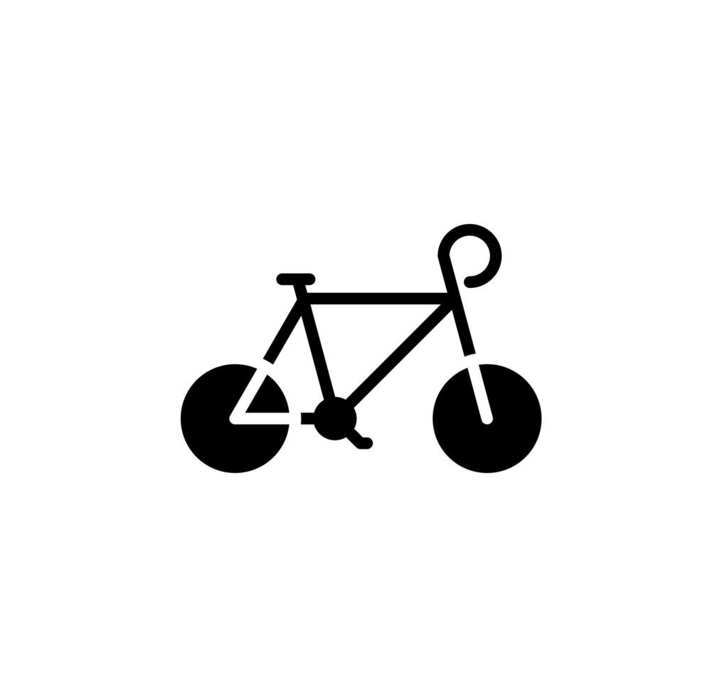 bicicleta, bicicleta icono sólido, vector, ilustración, plantilla de logotipo. adecuado para muchos propósitos. vector