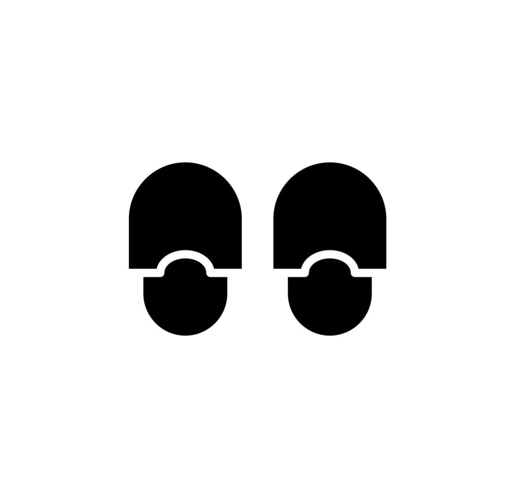 Sandal, Footwear, Slipper, Flip-Flop Solid Icon, Vector, Illustration, Logo Template. Suitable For Many Purposes. vector