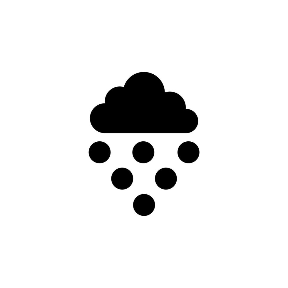 Snow, Snowfall Solid Icon, Vector, Illustration, Logo Template. Suitable For Many Purposes. vector