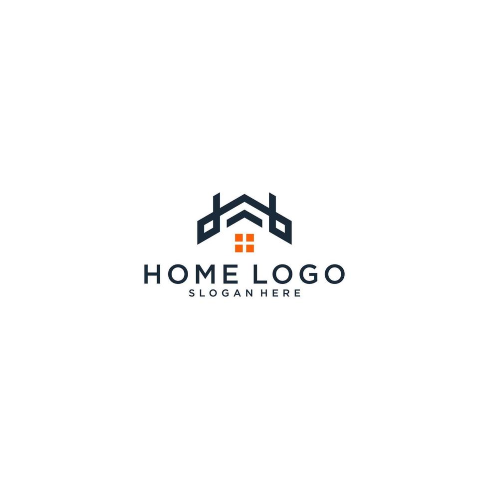 home logo template in white background vector