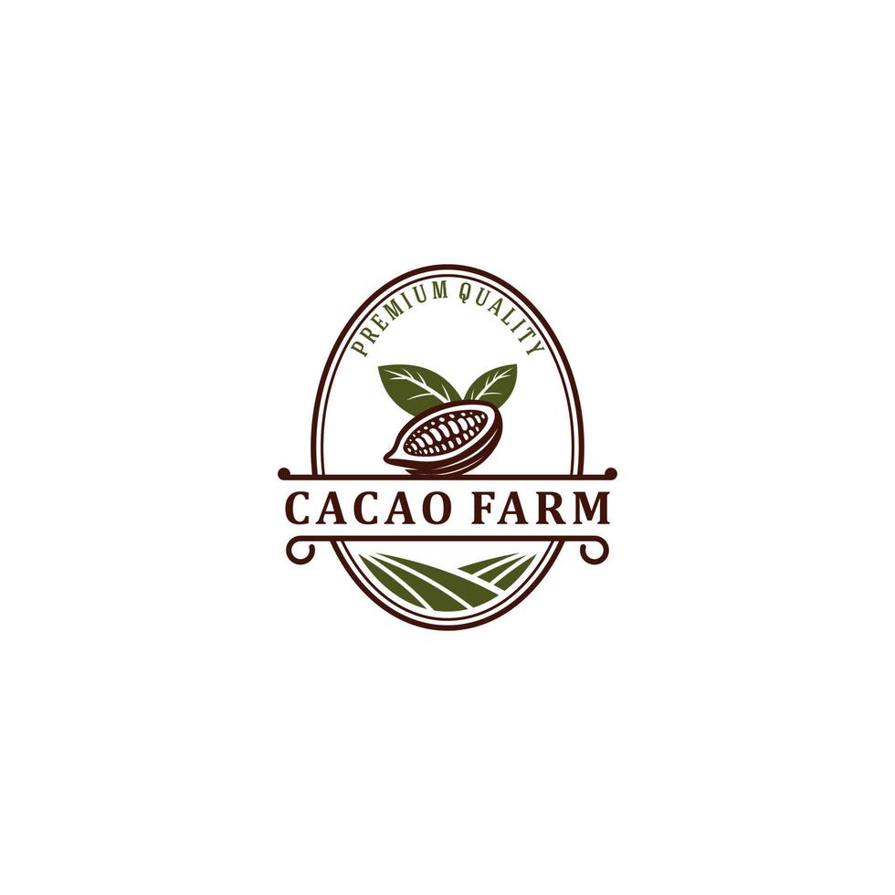 chocolate fruit farm logo in white background vector