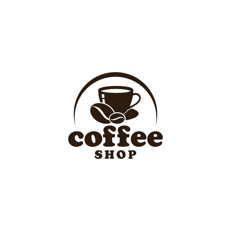 coffee shop logo template vector in white background