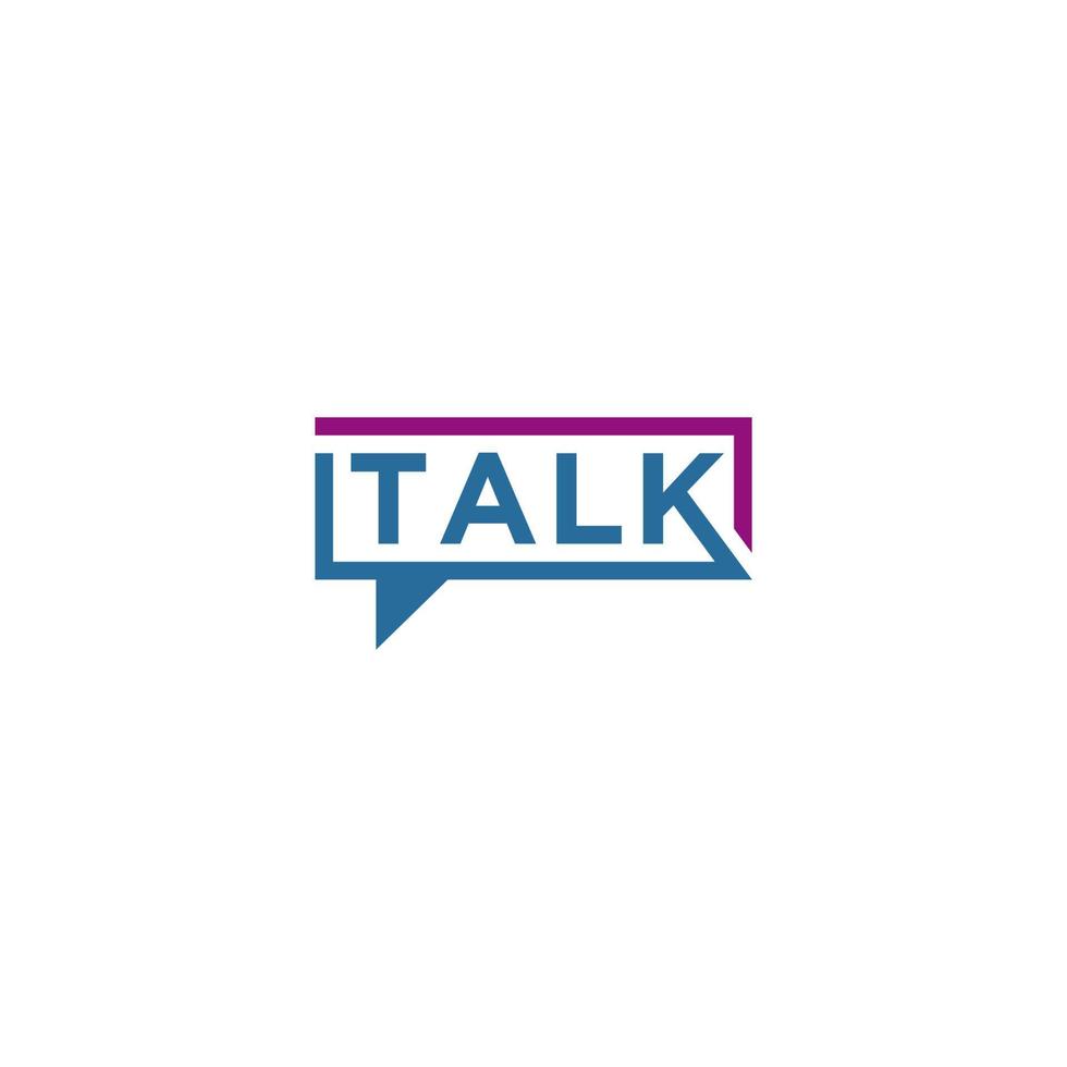 simple speech logo that is easy to remember and recognize vector