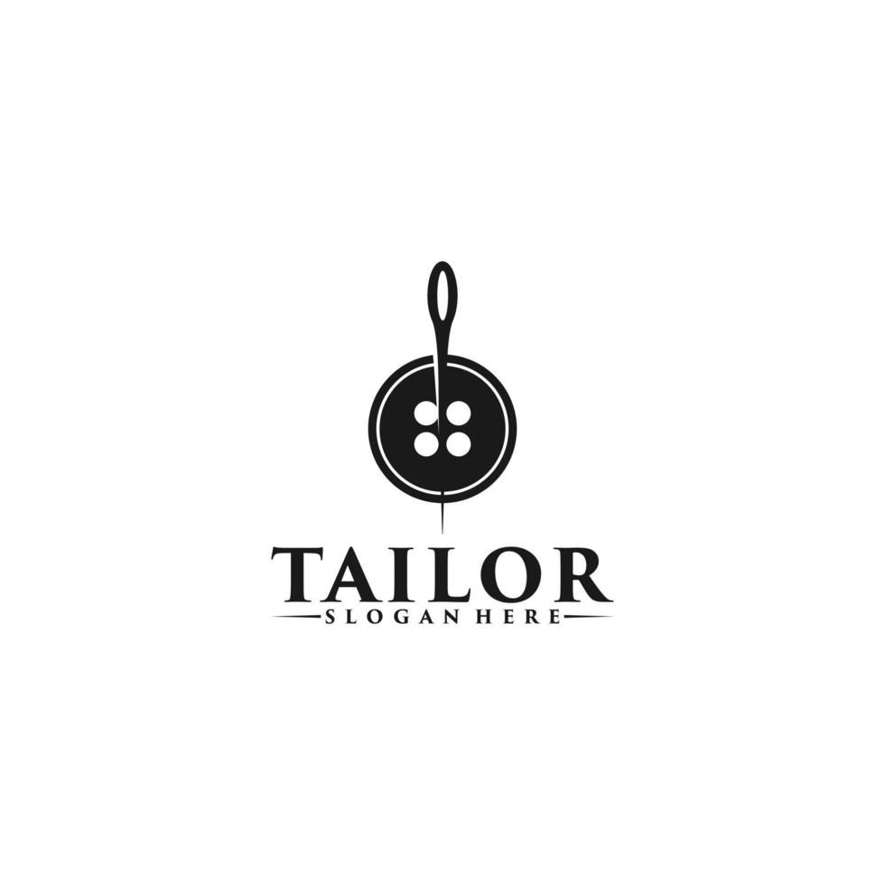 tailor logo template vector in white background