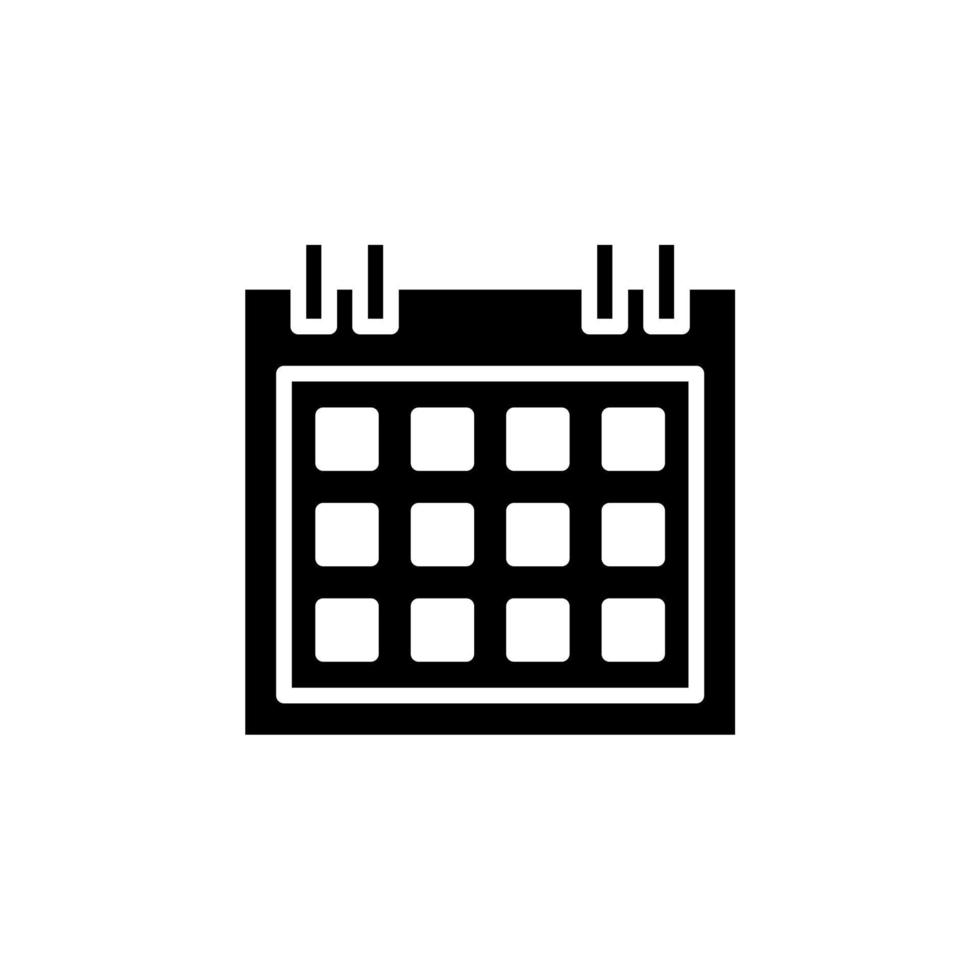 Calendar, Schedule, Date Solid Icon, Vector, Illustration, Logo Template. Suitable For Many Purposes. vector