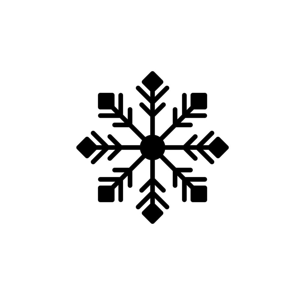 invierno, nevadas, nieve, icono sólido de copo de nieve, vector, ilustración, plantilla de logotipo. adecuado para muchos propósitos. vector