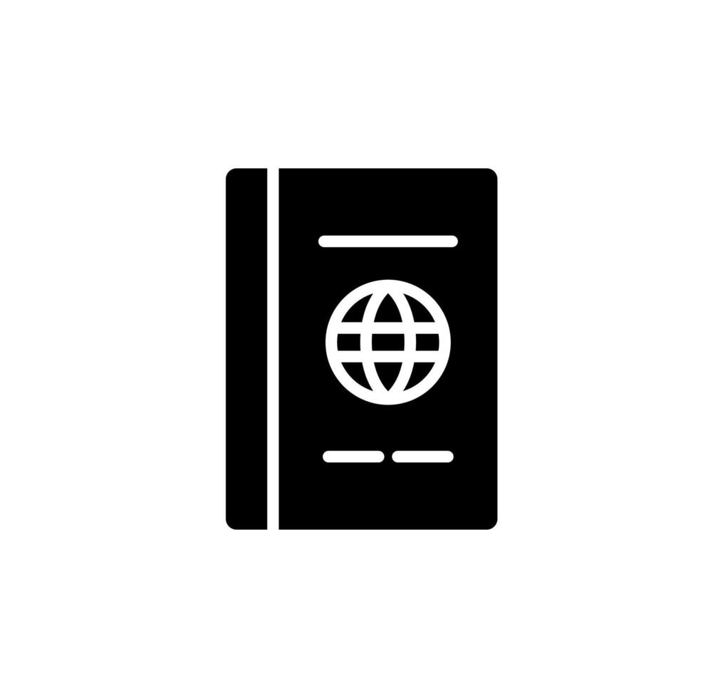 Passport, Travel, Business Solid Icon, Vector, Illustration, Logo Template. Suitable For Many Purposes. vector