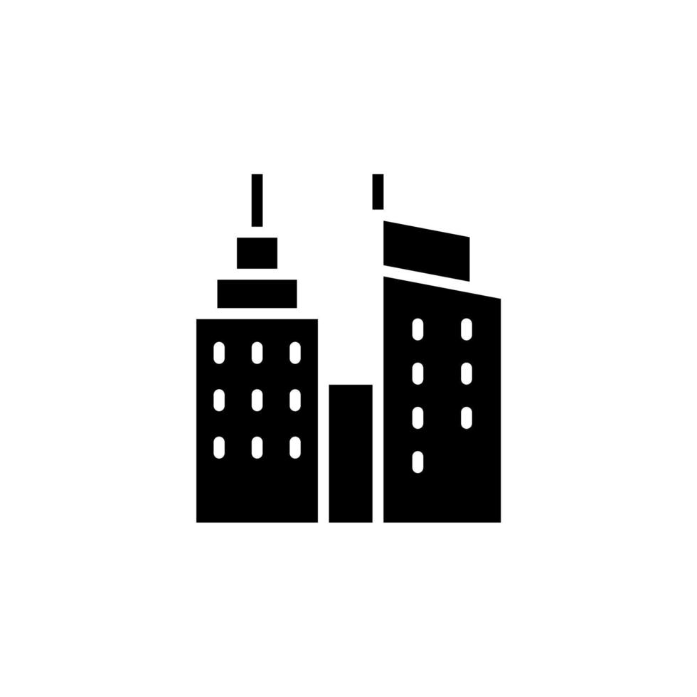 City, Town, Urban Solid Icon, Vector, Illustration, Logo Template. Suitable For Many Purposes. vector