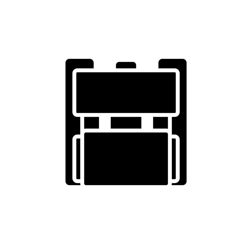Backpack, School, Rucksack, Knapsack Solid Icon, Vector, Illustration, Logo Template. Suitable For Many Purposes. vector