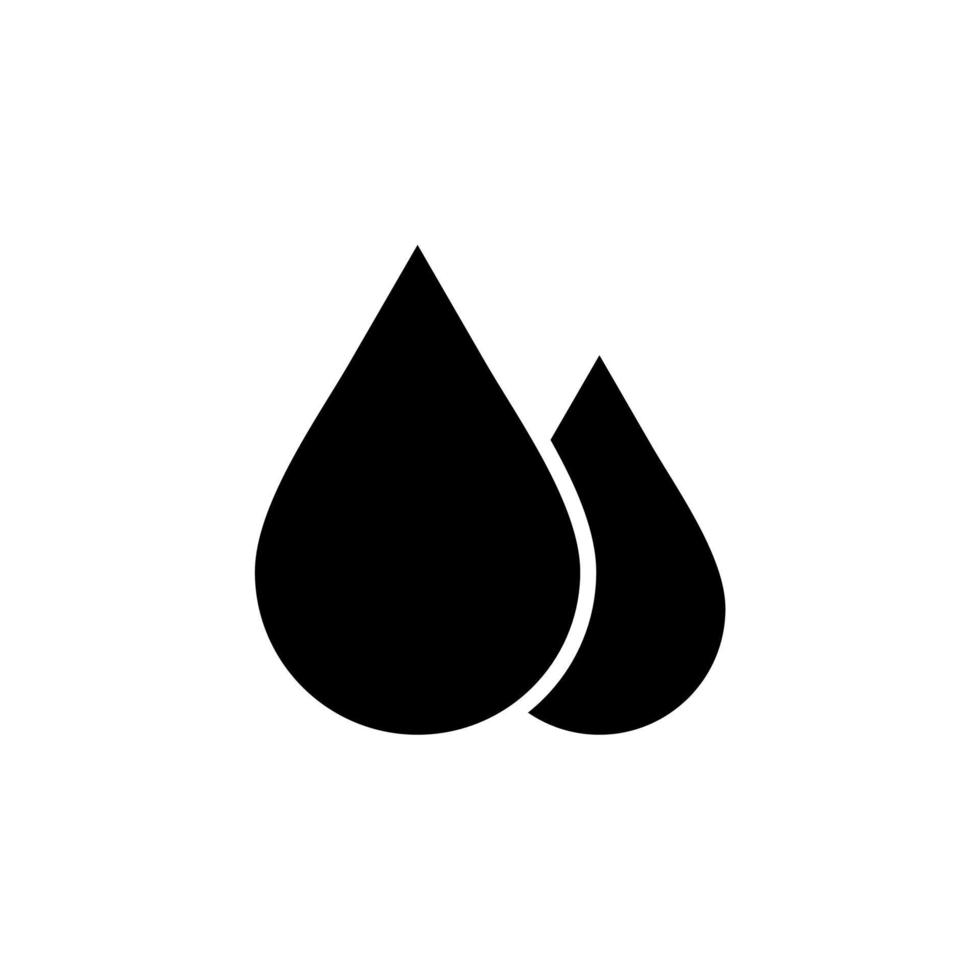 Waterdrop, Water, Droplet, Liquid Solid Icon, Vector, Illustration, Logo Template. Suitable For Many Purposes. vector