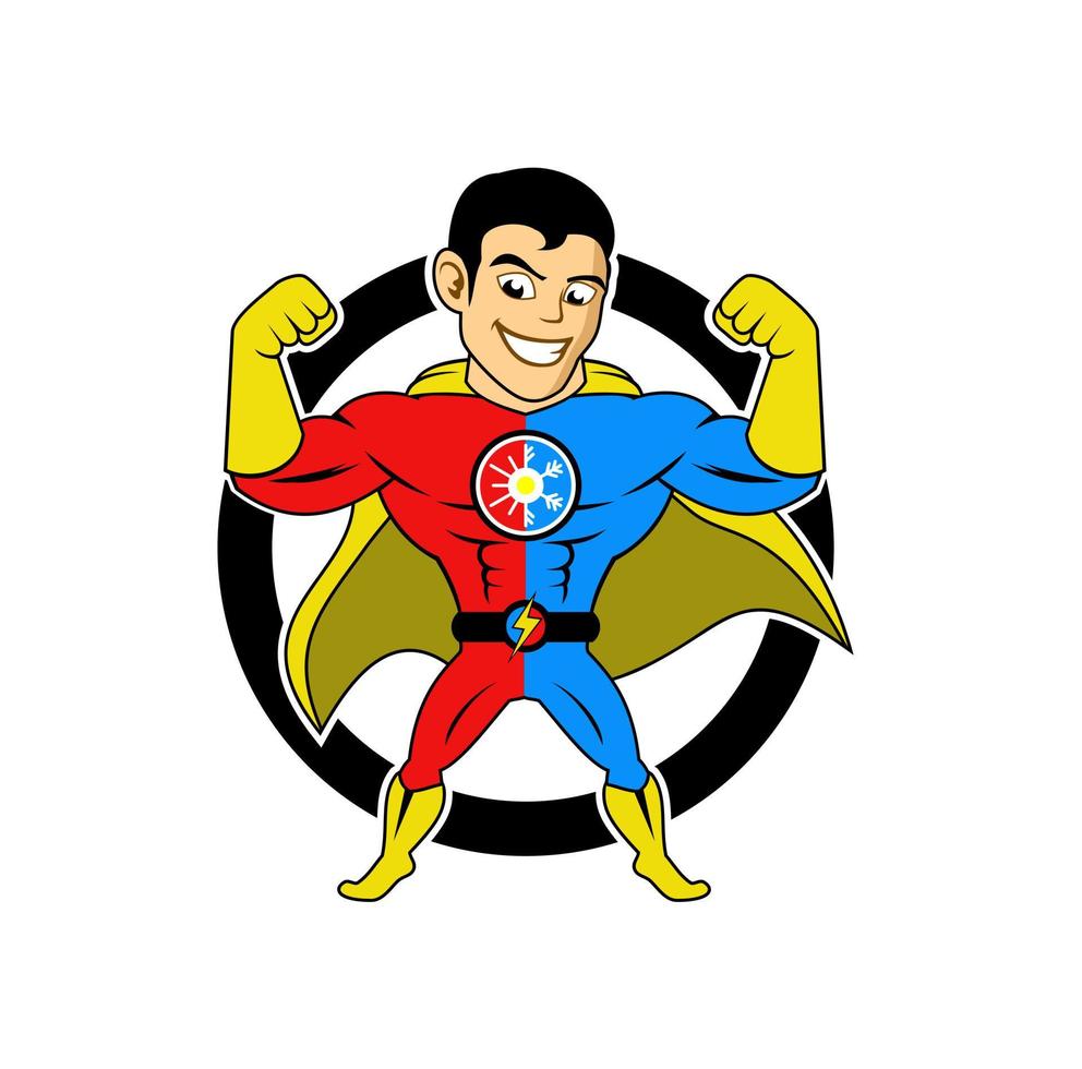 Super hero character Cartoon design illustration vector