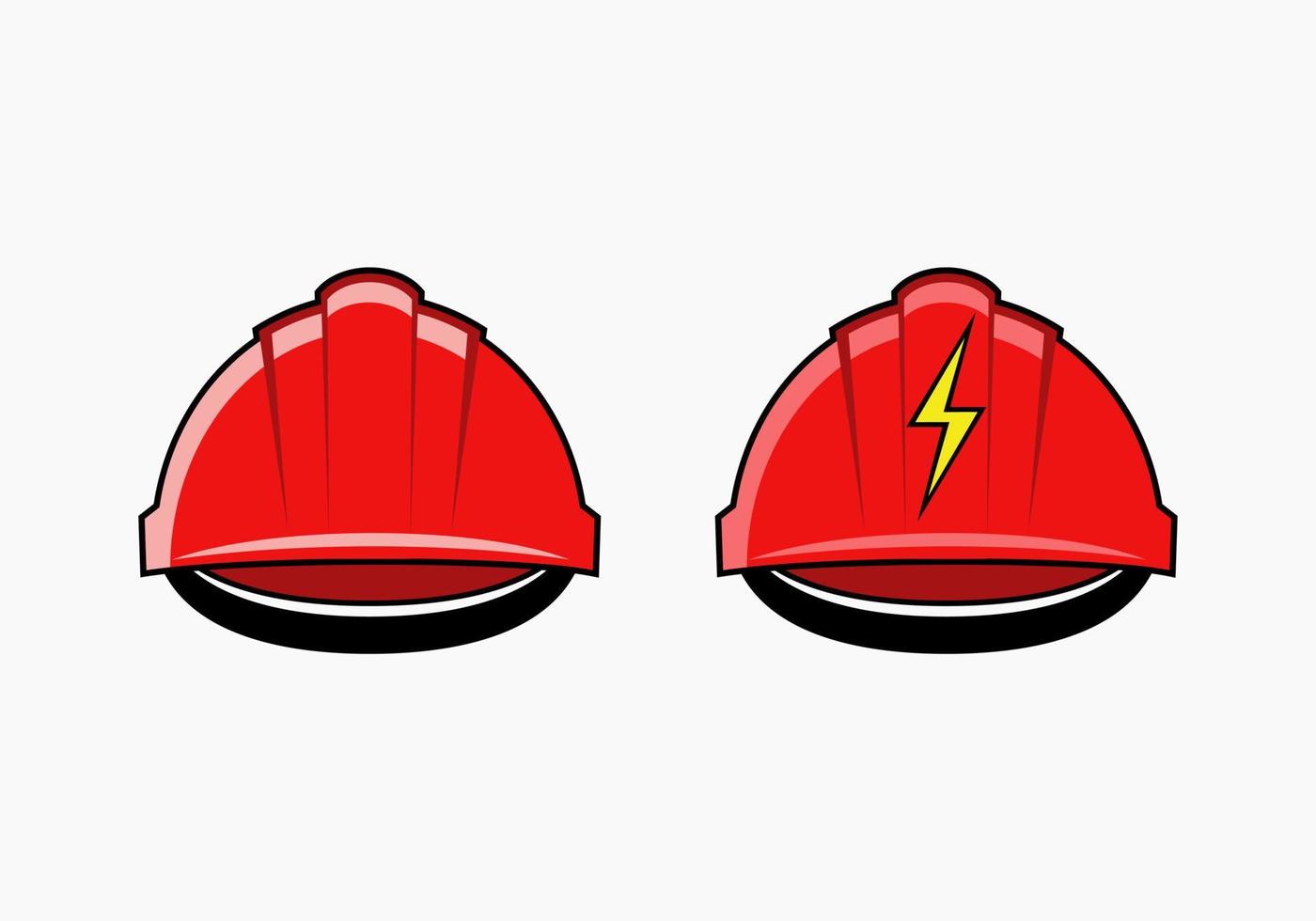 ilustración de diseño de casco de construcción de casco rojo vector