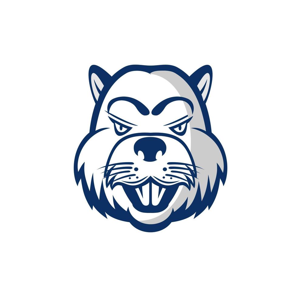 Beaver head design illustration vector