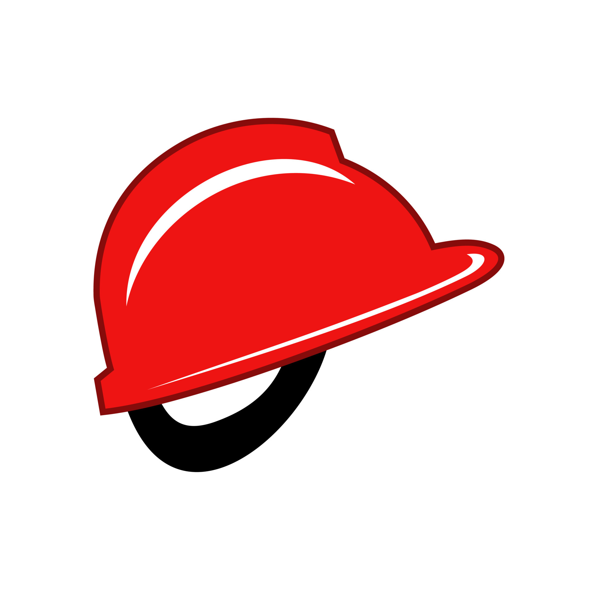 Red hard hat construction helmet design illustration 5335533 Vector Art