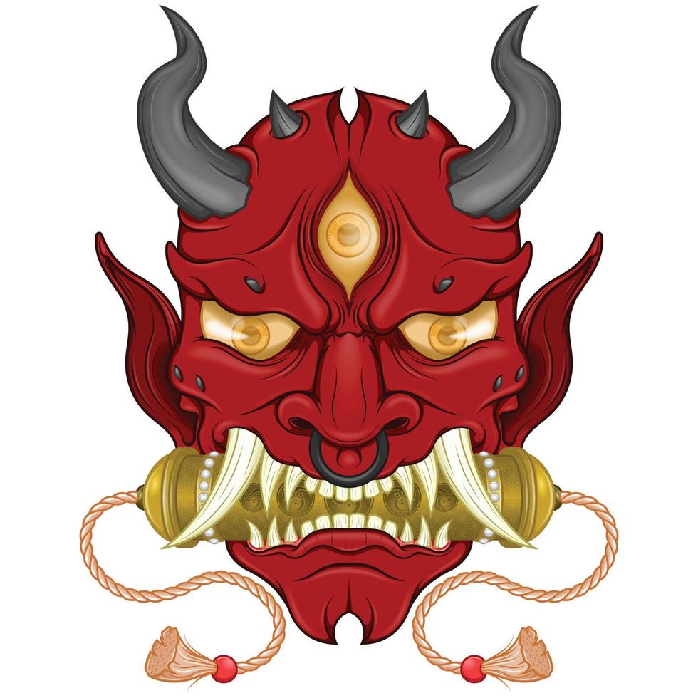 Oni Japanese Demon Skin vector