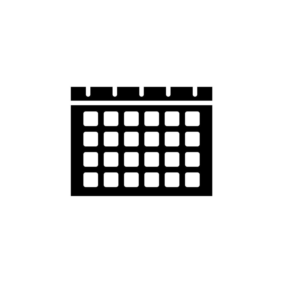Calendar, Schedule, Date Solid Icon, Vector, Illustration, Logo Template. Suitable For Many Purposes. vector