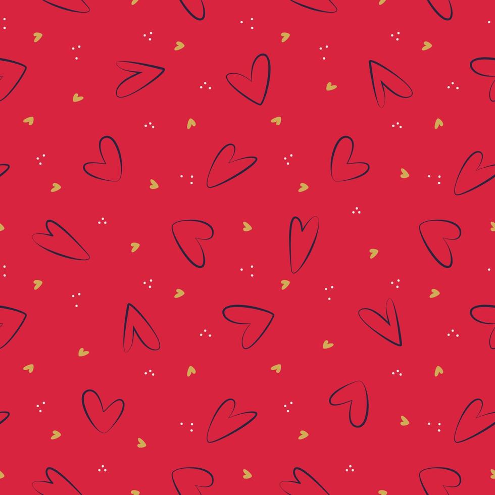 Abstract Hearts  Seamless Pattern. Repeating texture for background, wrapping paper, fabric, Wedding and Valentine day greeting and invitation cards design and decoration vector