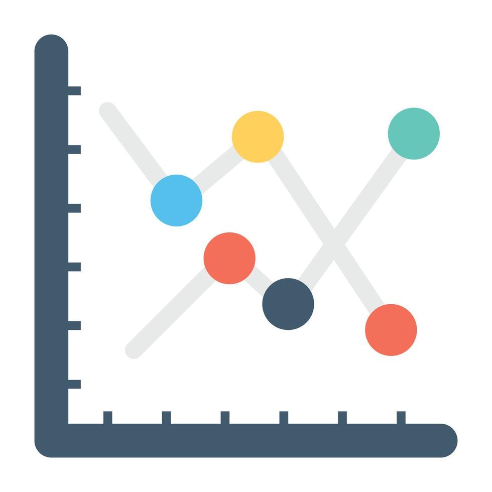 Trendy Line Graph vector