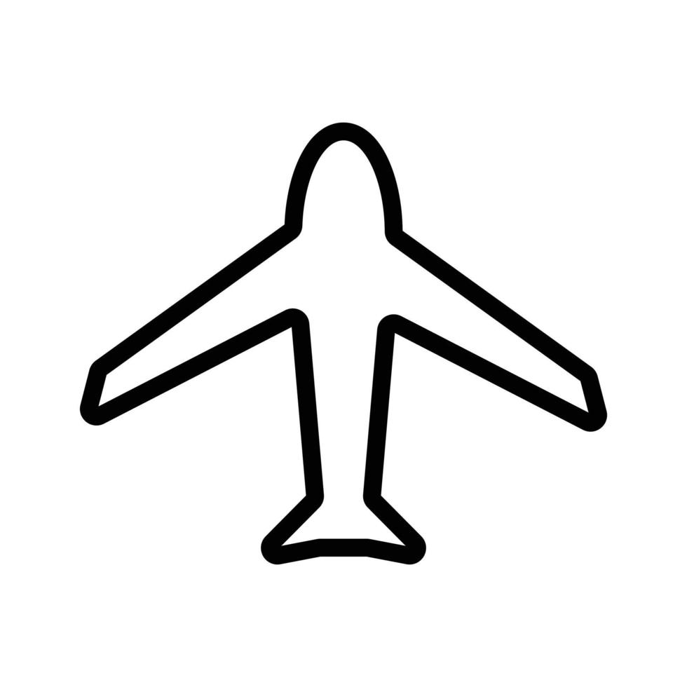 un icono de avión simple. vector