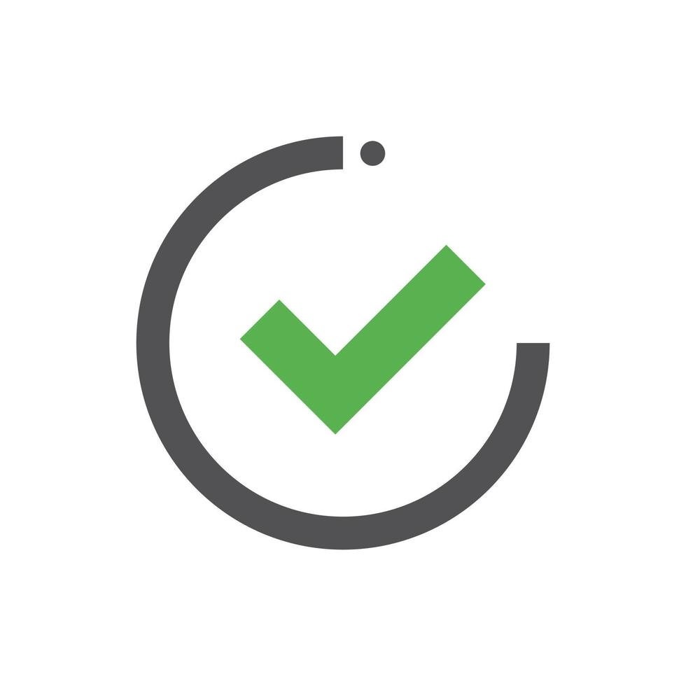 icono de vector de marca de verificación.