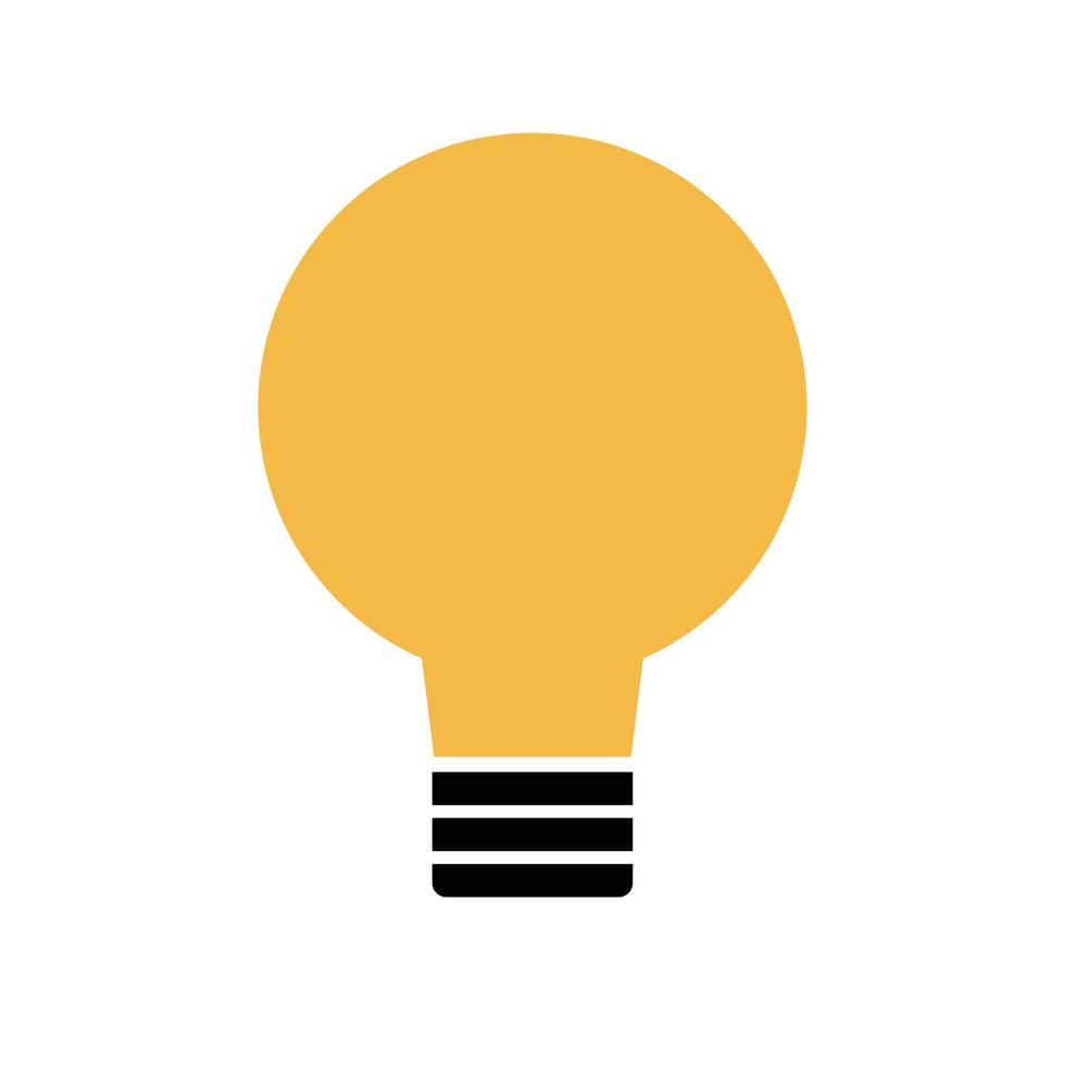 Light bulb vector icon.