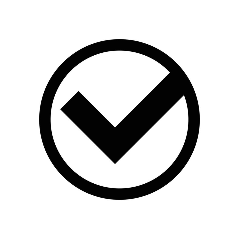 A black checkmark icon. Vector. vector