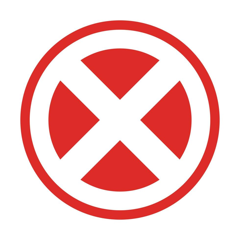 Cross mark icon. Vector. vector
