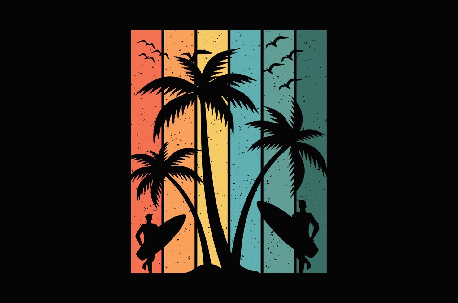 diseño de camiseta de verano vintage vector