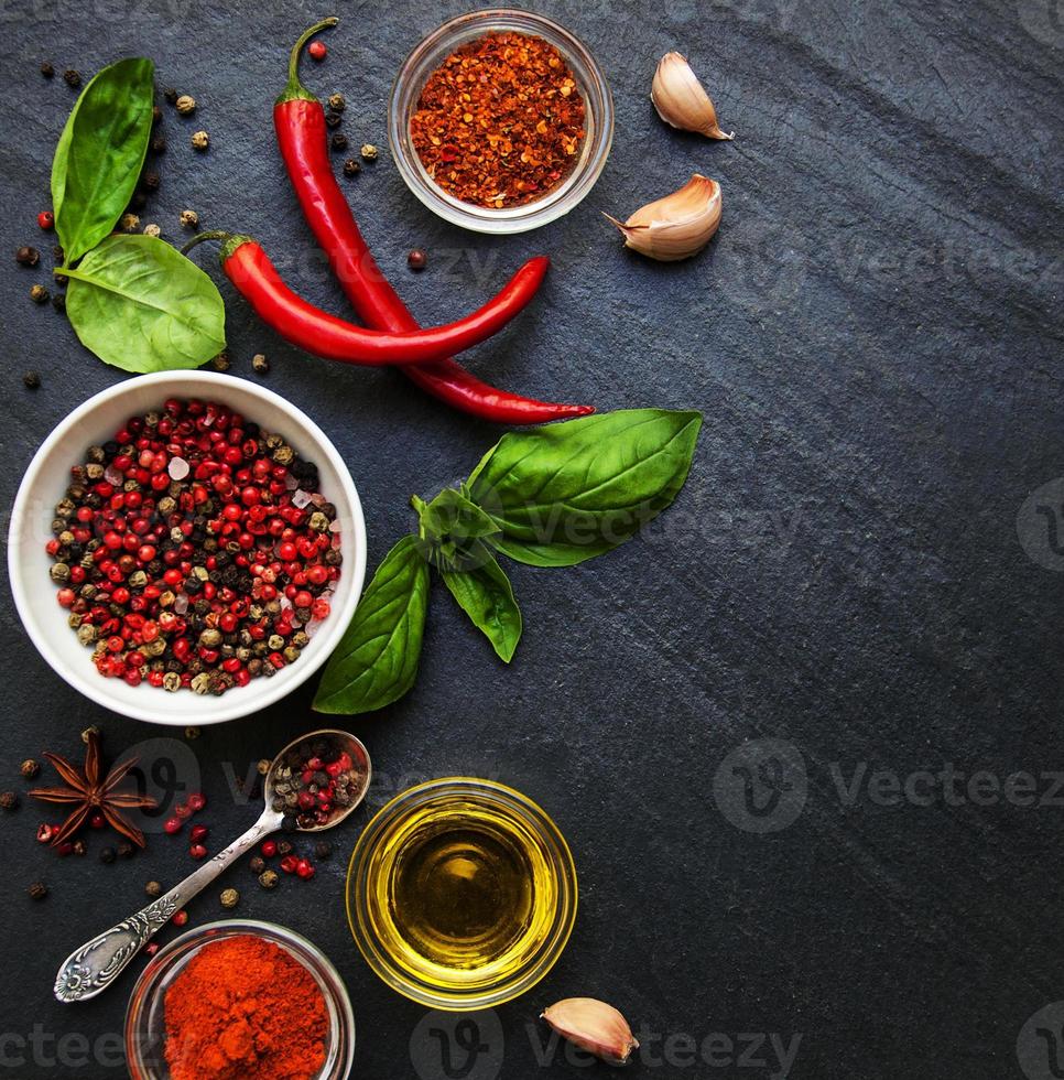 Different kind of spices photo