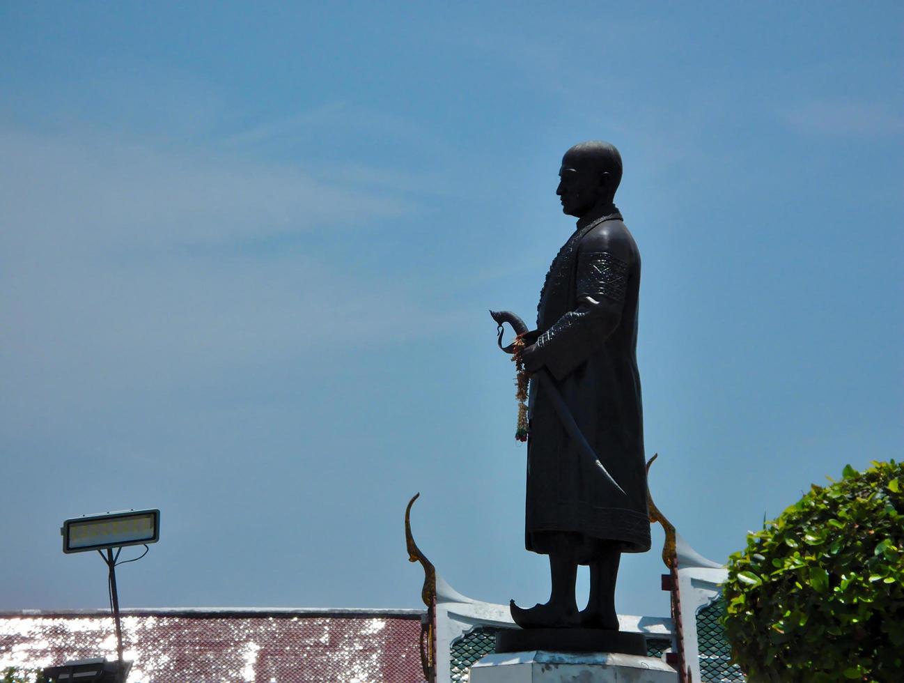 BANGKOK THAILAND08 APRIL 2019Monument of King Rama II that was built in front of Wat Arun photo