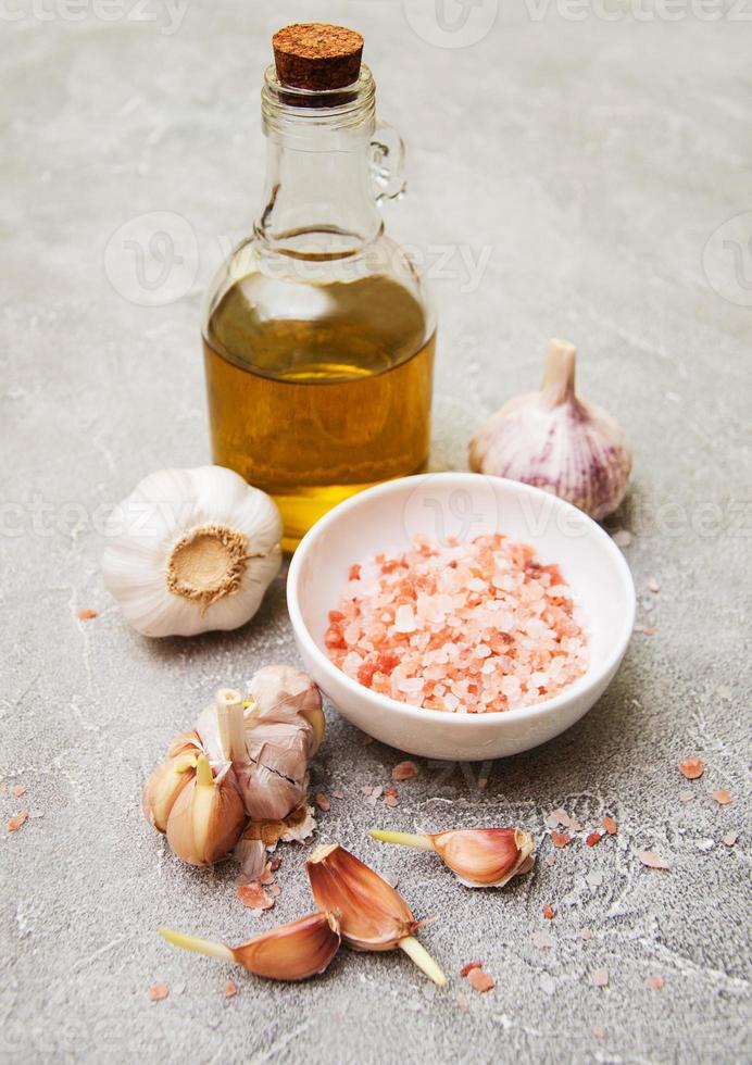 Bottle with olive oil photo