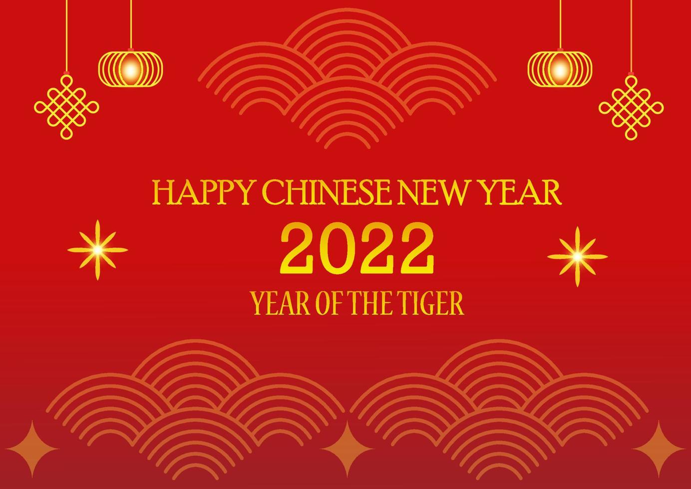 Happy Chinese New Year Greeating 2022 vector