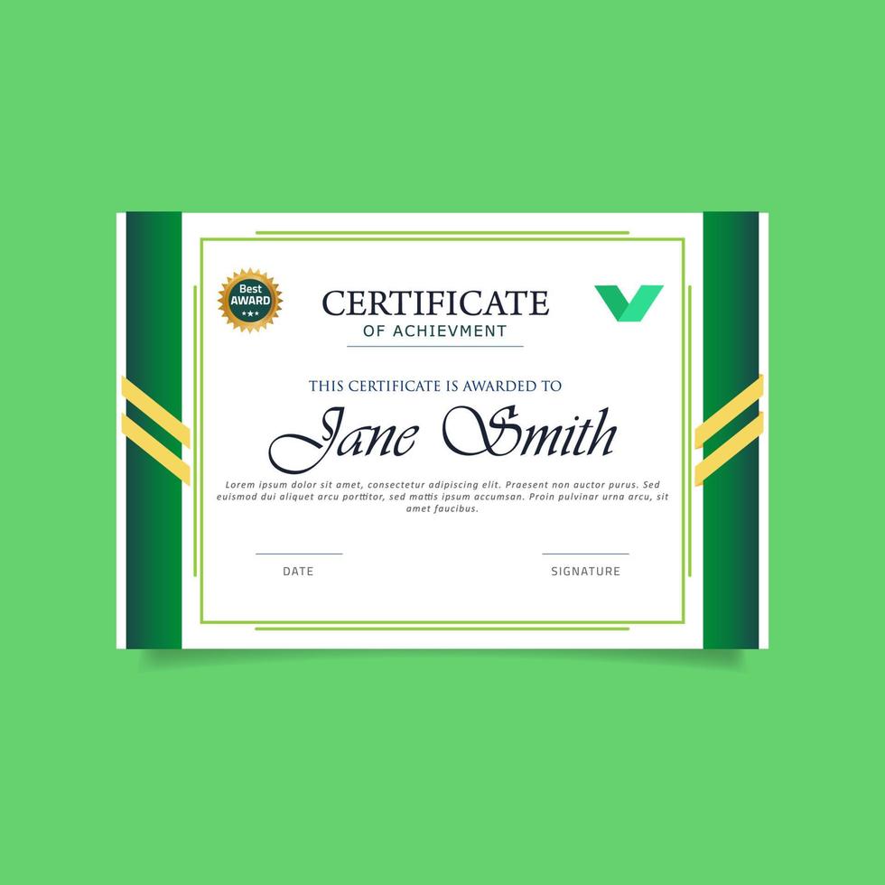 Certificate Template vector design stock vector