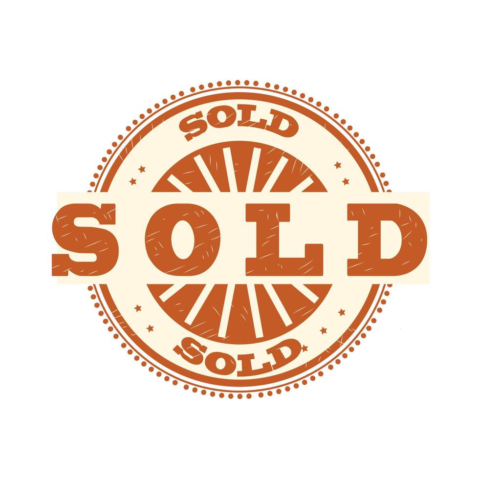 SOLD Stamp Vector