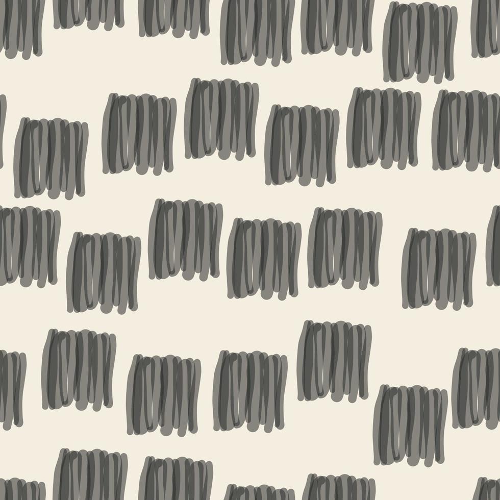 seamless monochrome hand draw square shape pattern background vector