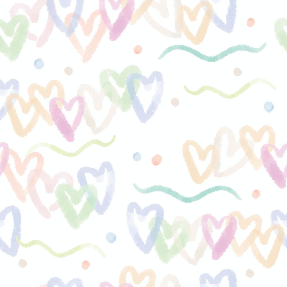 seamless valentine day pattern background with heart row , valentine card vector
