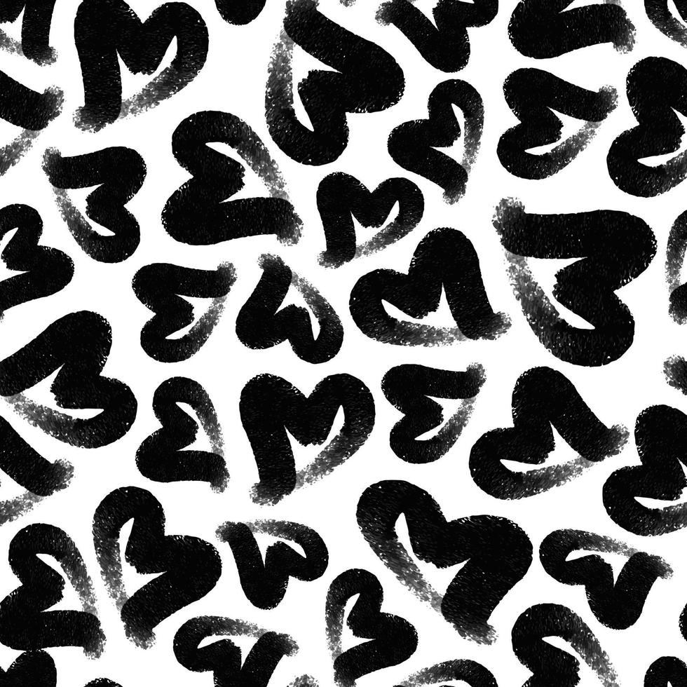 seamless simple pattern background with doodle heart , valentine card vector