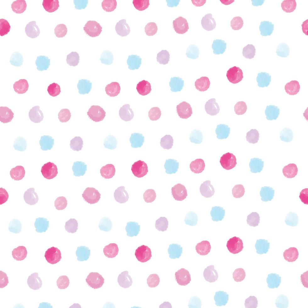 colourful hand draw dot shape from watercolour pattern background  , kids pattern vector