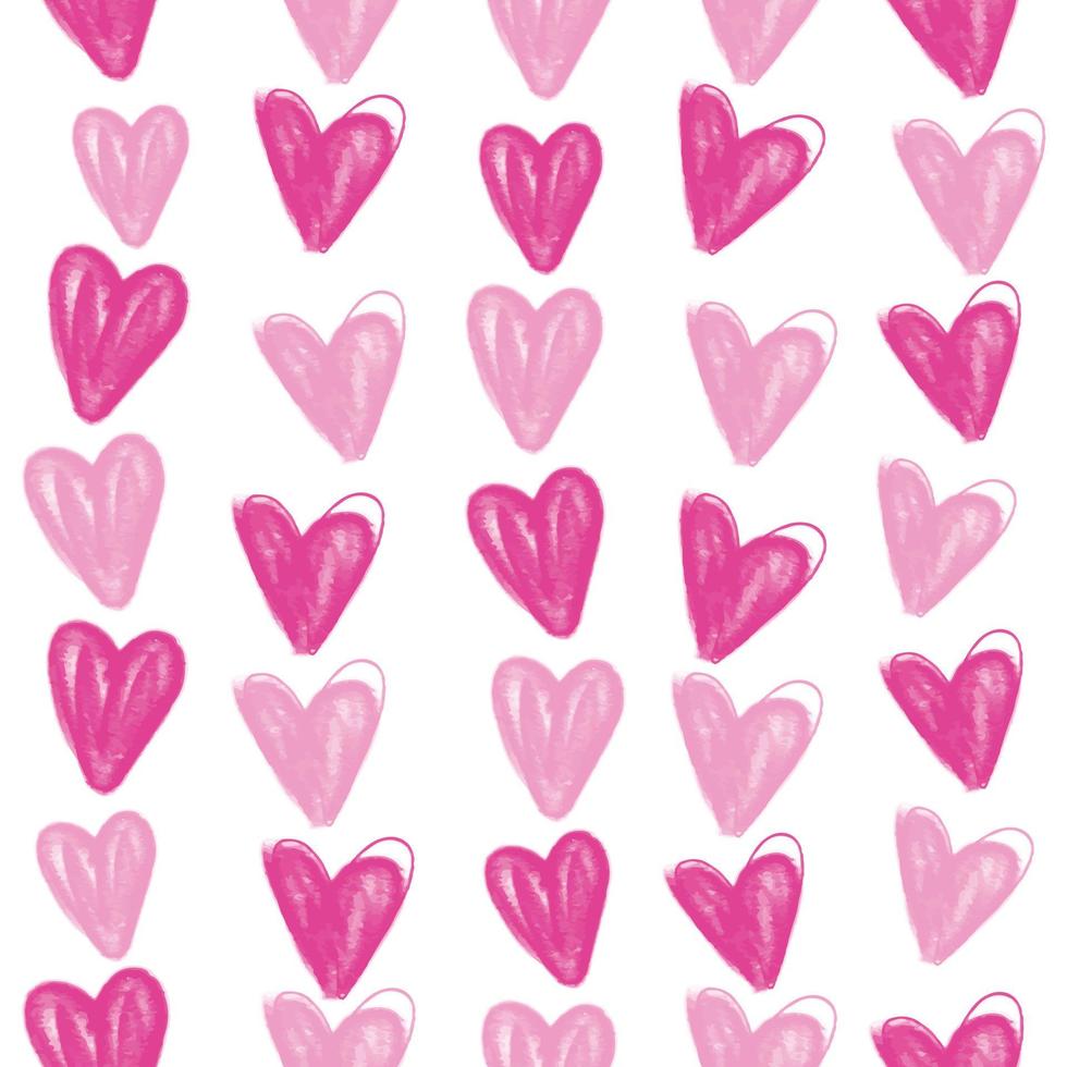 seamless valentine pattern background with pink heart row , kids pattern vector