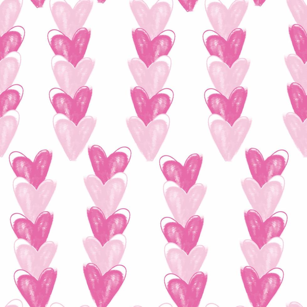 seamless valentine pattern background with heart row , kids pattern vector