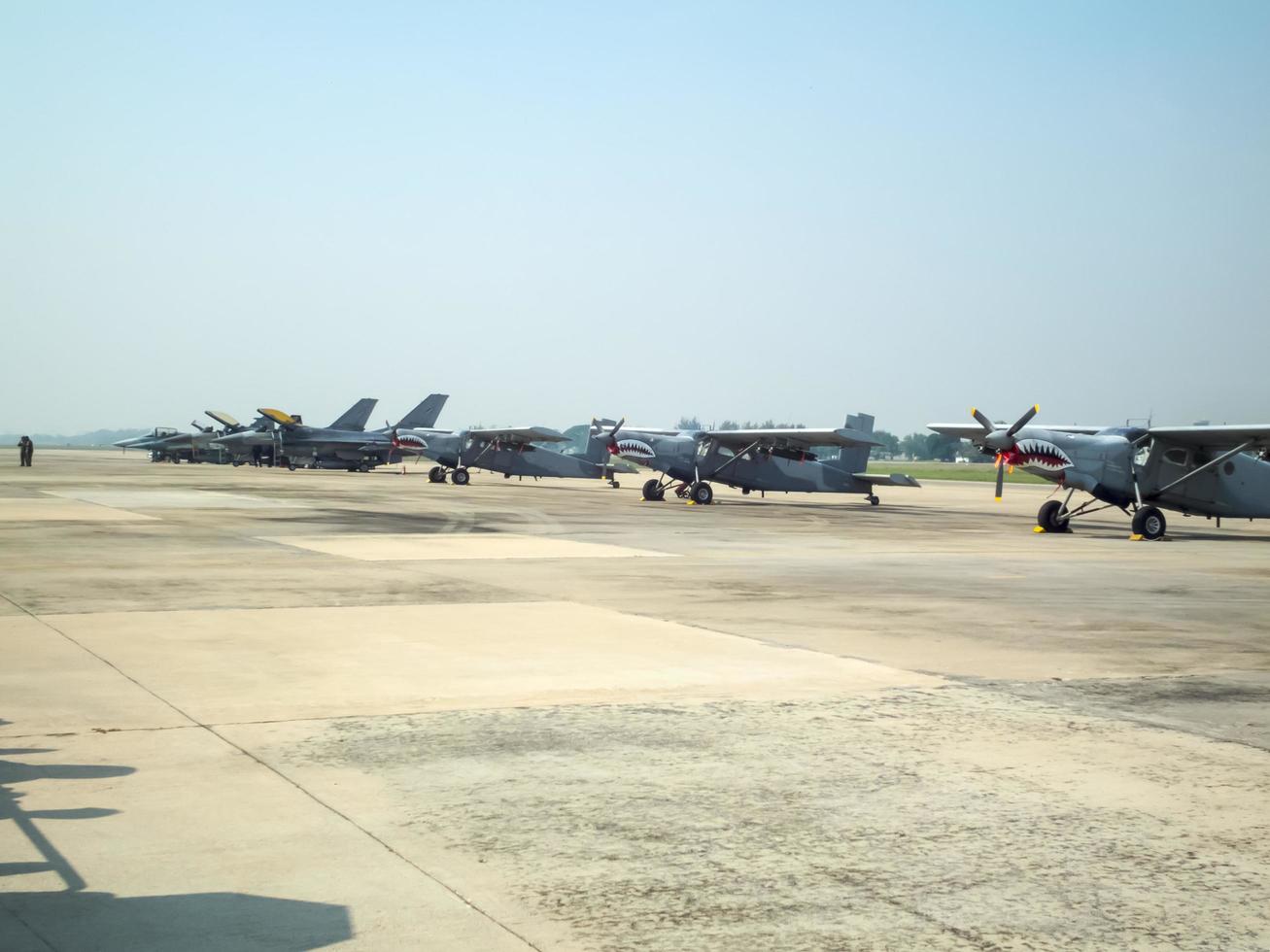 Royal Thai Air Force Don Muang BANGKOK THAILAND12 JANUARY 2019National Childrens Day the Royal Thai Air Force air force aircraft show and air show. on BANGKOK THAILAND12 JANUARY 2019. photo