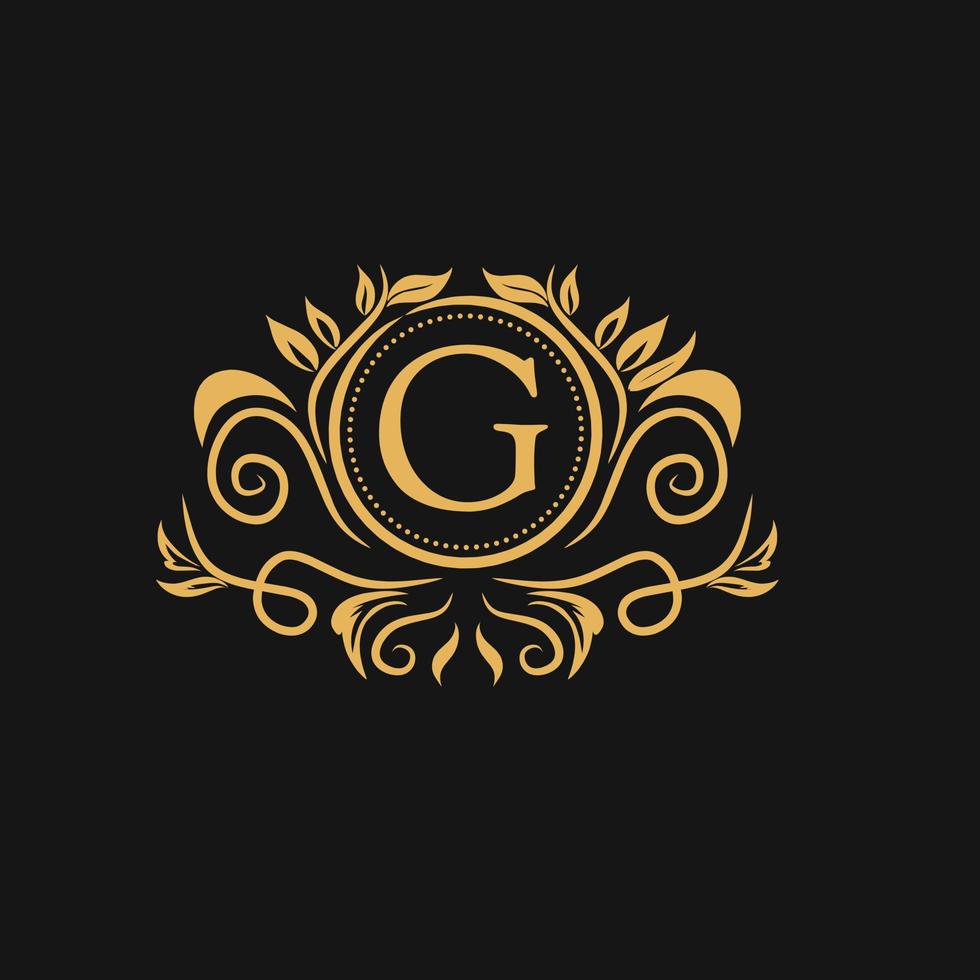 Vector logo luxury design template in trendy linear style. Luxury, hotel, fashion, beauty and jewelry emblem, sign, business symbol.