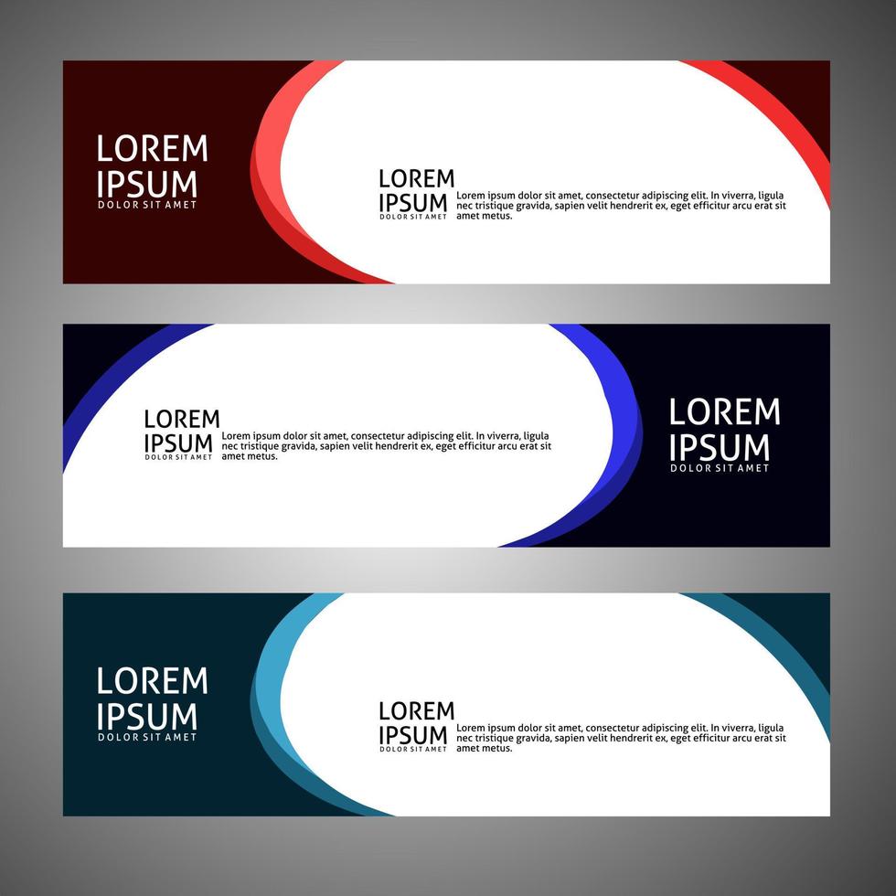 banner background, vector design in three different colors,