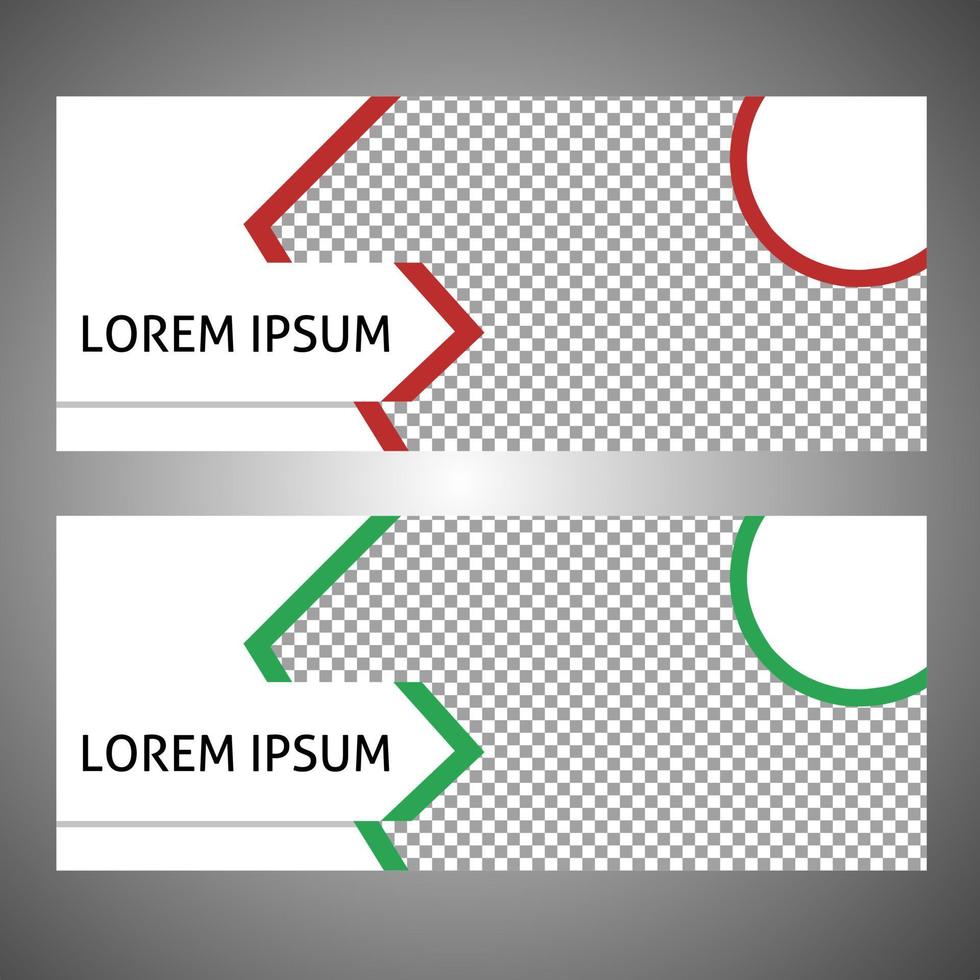 Collection of horizontal business banners or banners set vector templates. clean modern geometric abstract background layout for site design. simple creative cover header. in rectangle