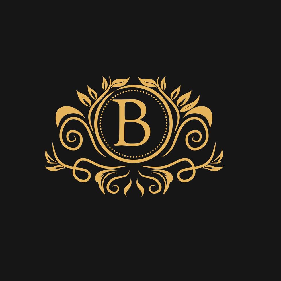 Vector logo luxury design template in trendy linear style. Luxury, hotel, fashion, beauty and jewelry emblem, sign, business symbol.