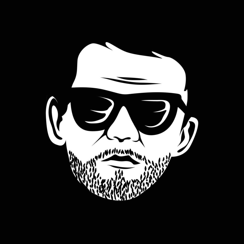 cara, hombre, vector, ilustración vector