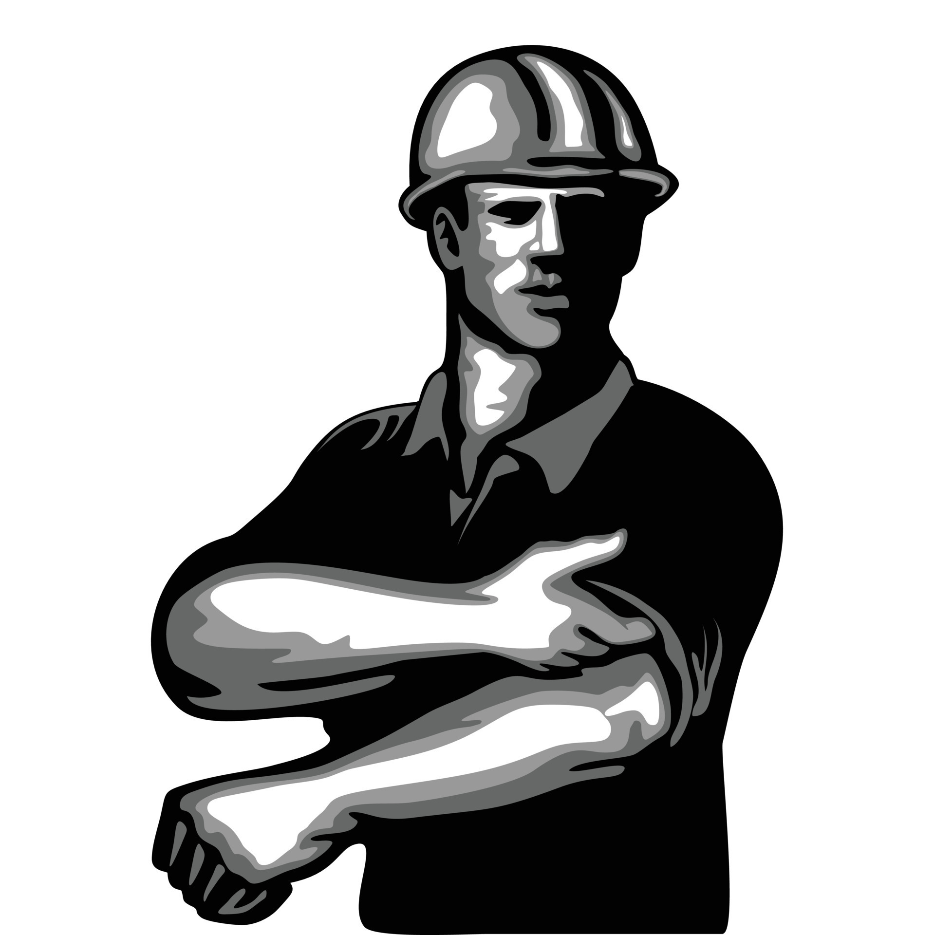 Man builder profession in flat design style. 2175723 Vector Art at