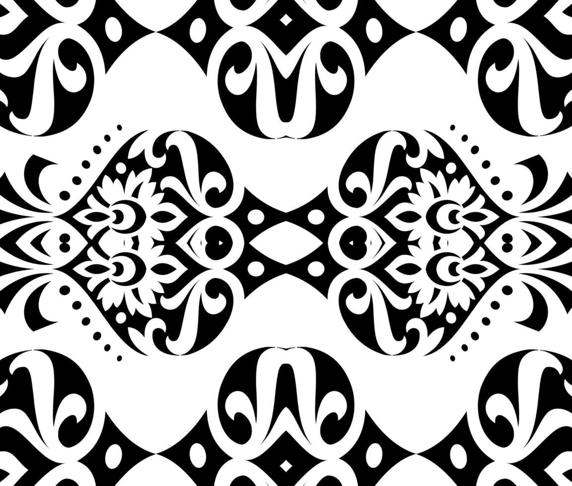 Pattern seamless ornament vector illustration black and white 5337791