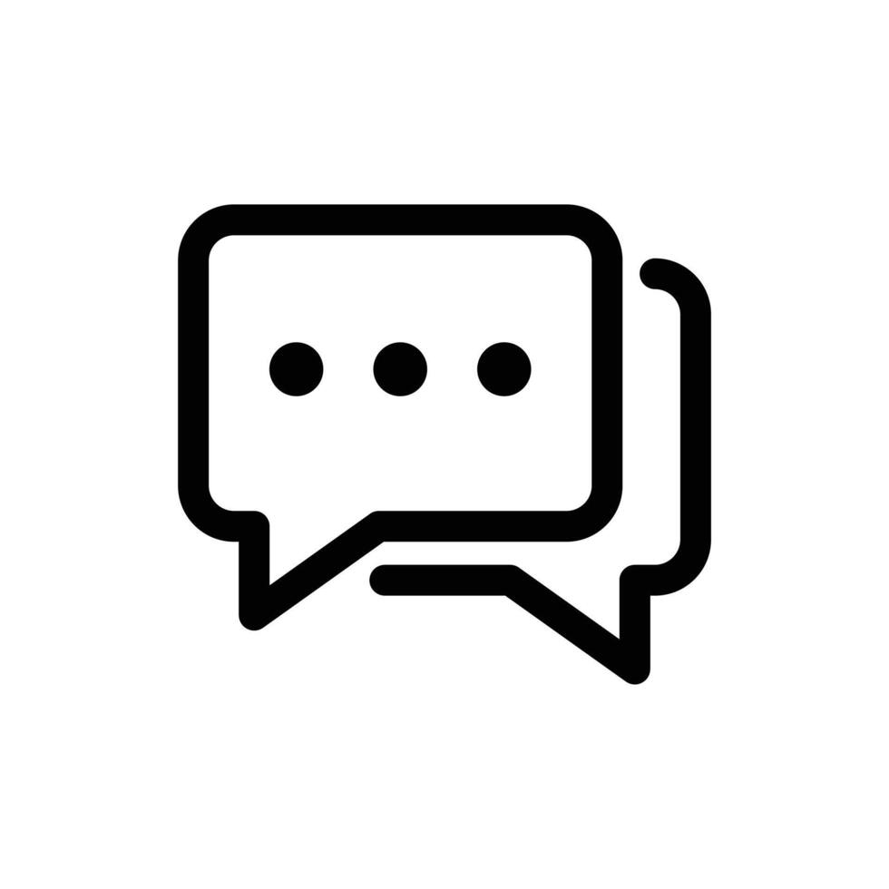 Icon symbol chat outline vector illustration