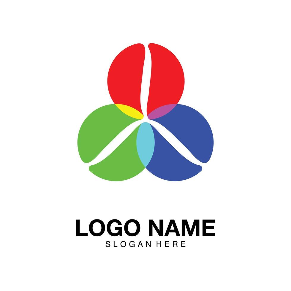 Logo coffee color minimalist icon vector symbol flat design